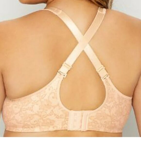 PLAYTEX SECRETS INCREDIBLY SMOOTH T-SHIRT BRA | LIGHT BEIGE/NUDE LACE |UNDERWIRE - Picture 9 of 10
